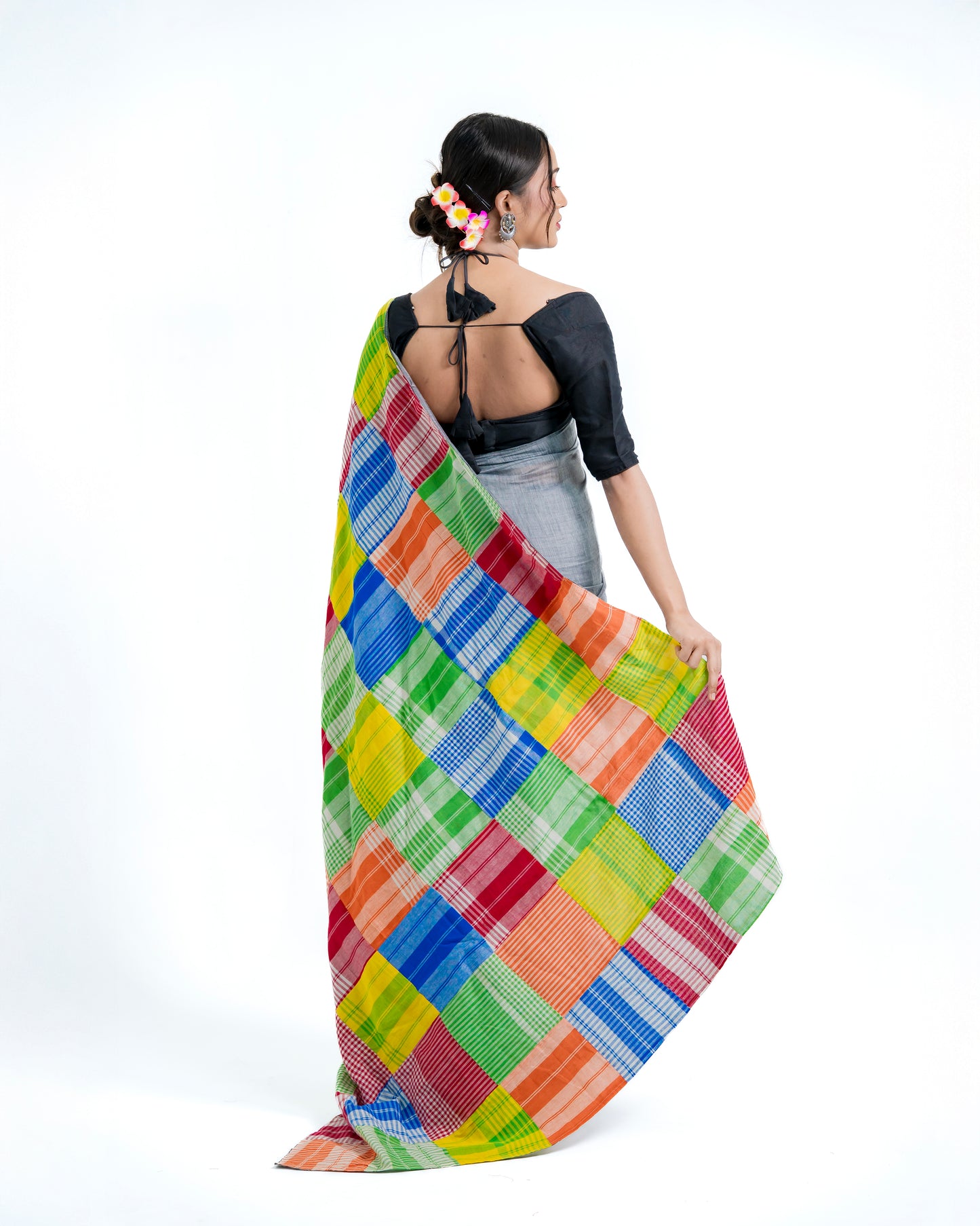 Gamcha Patchwork Mul Cotton Saree
