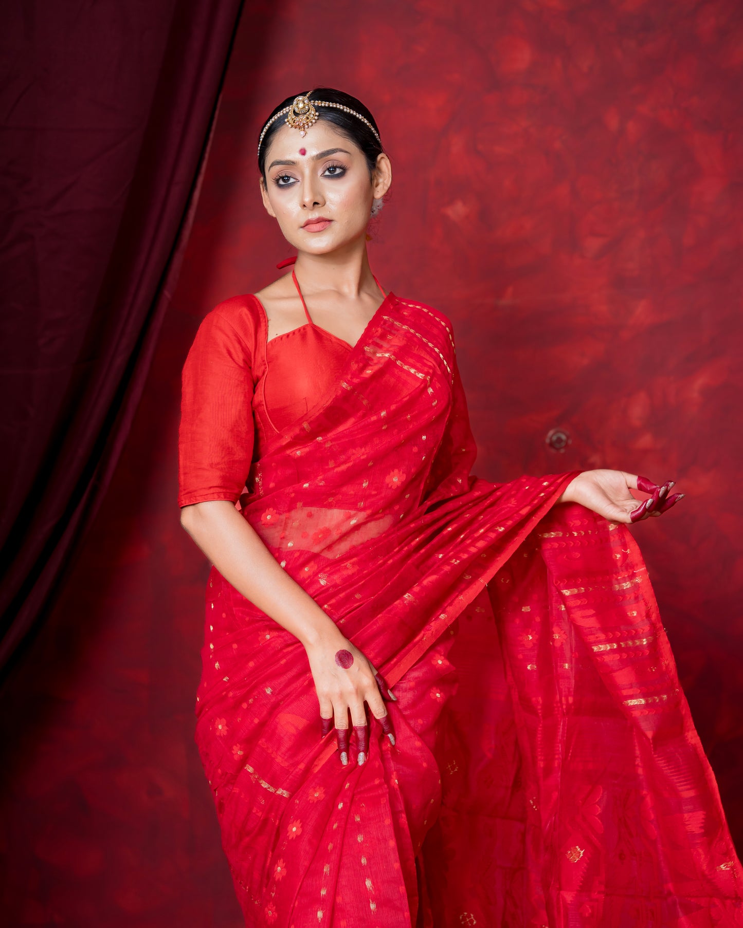 Soft Jamdaani Saree