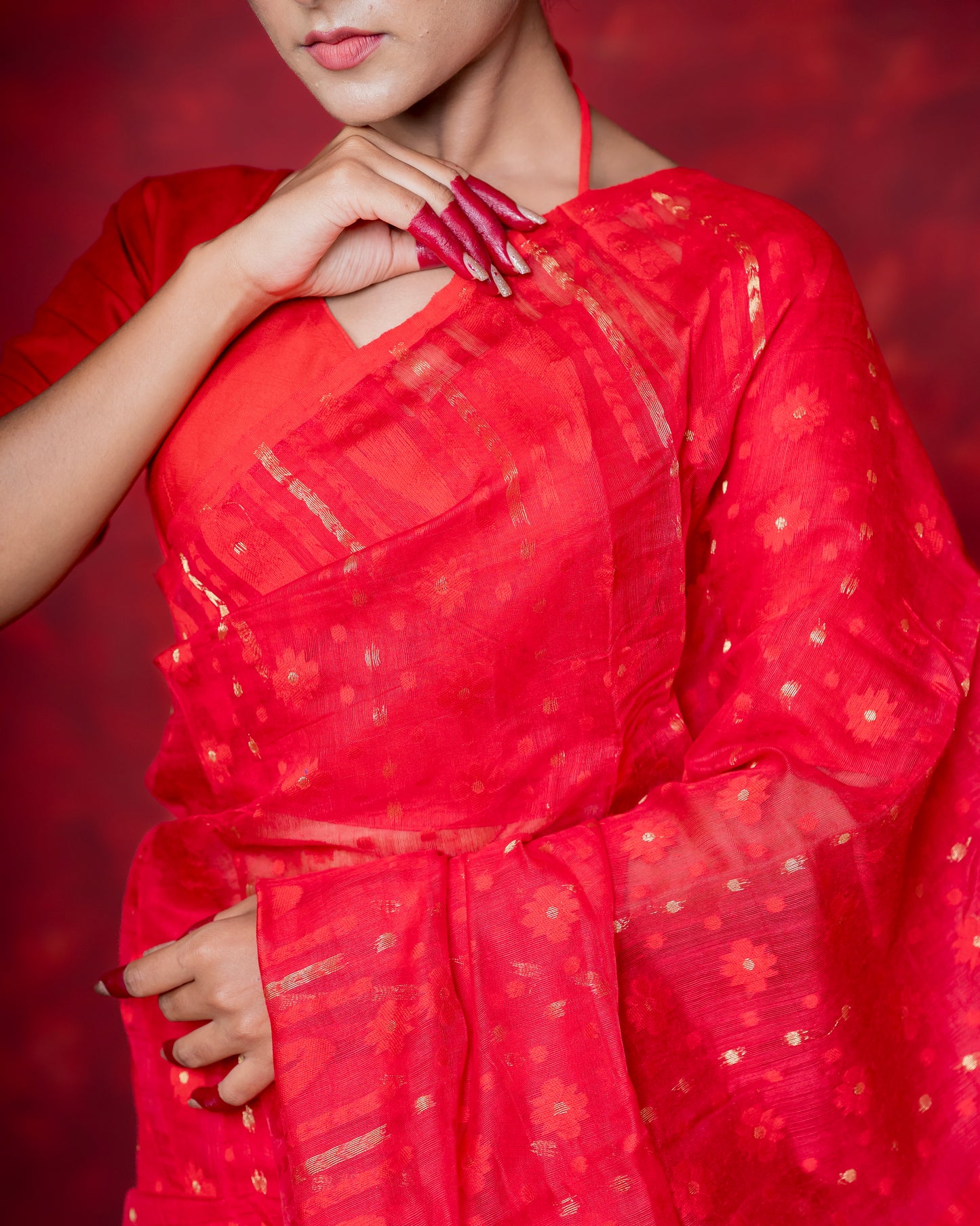 Soft Jamdaani Saree