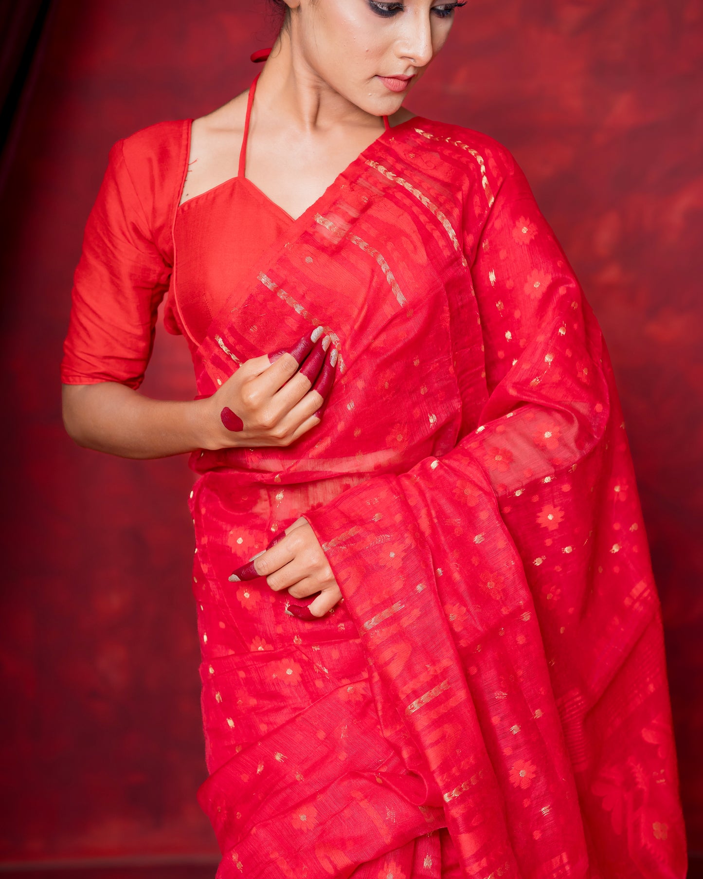 Soft Jamdaani Saree